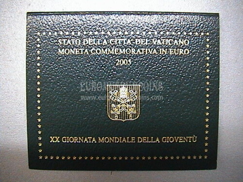Vaticano 2005 Giornata Mondiale della Gioventù 2 euro commemorativo FDC in folder ufficiale