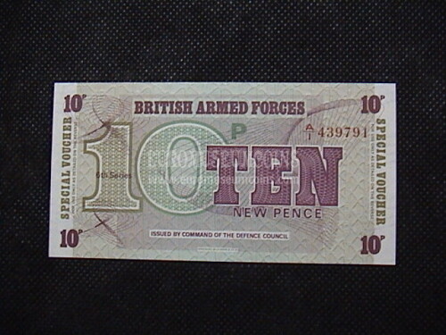 10 New Pence Banconota emessa dalla Gran Bretagna 1972