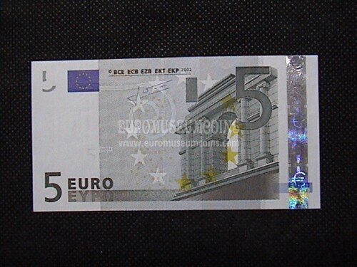 2002 Portogallo banconota da 5 Euro firma Trichet