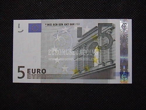 2002 Olanda banconota da 5 Euro firma Trichet