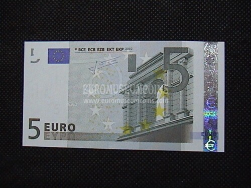 2002 Germania banconota da 5 Euro firma Trichet