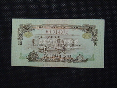 10 Xu Banconota emessa dal Vietnam 1966