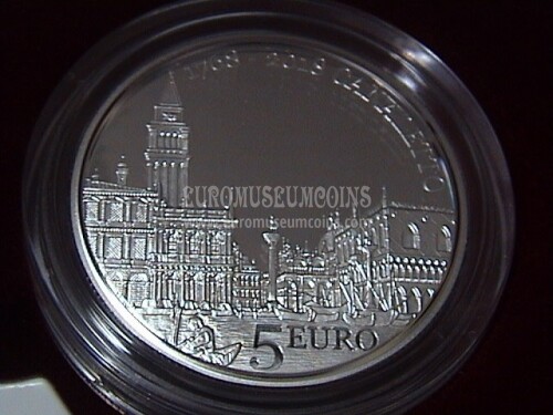 2018 San Marino 5 Euro PROOF Canaletto in argento con cofanetto  