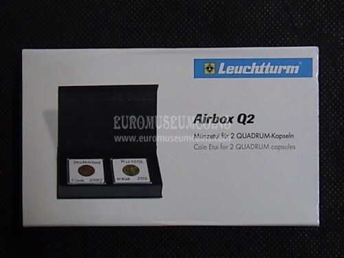 2 posti Astuccio Airbox per capsule quadrum colore nero