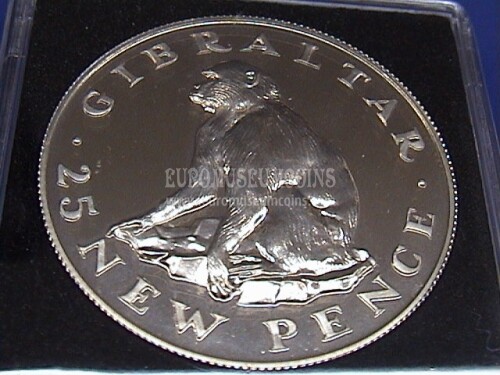 1971 Gibilterra 25 New Pence in argento Proof