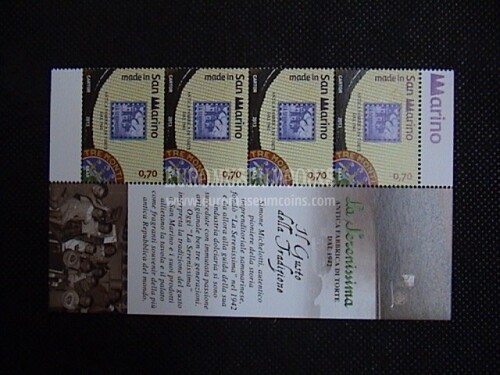 2013 LA SERENISSIMA 4 francobolli con bandella descrittiva
