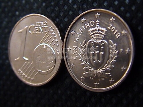 2018 San Marino 1 Centesimo di Euro nuovo conio 