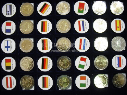 2007 Trattati di Roma 2 Euro commemorativo Giro Completo 17 monete ToR