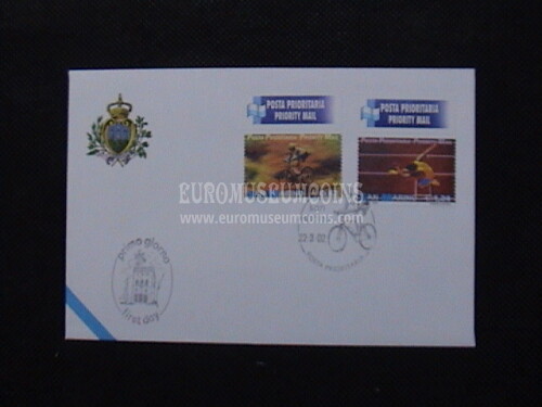 2002 FDC Posta Prioritaria San Marino