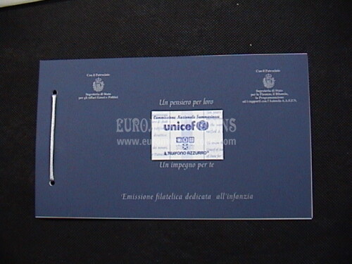 2000 San Marino Unicef in Folder primo giorno di emissione FDC