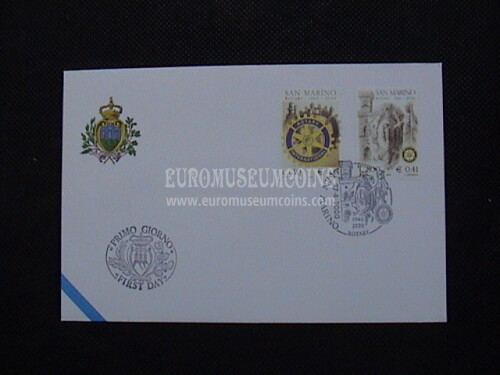 2000 San Marino Rotary Club Busta primo giorno di emissione FDC