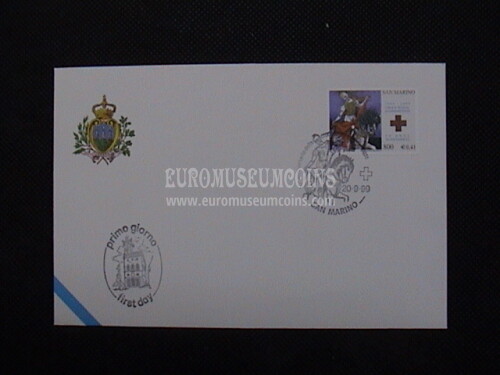 1999 San Marino Croce Rossa Busta primo giorno di emissione FDC