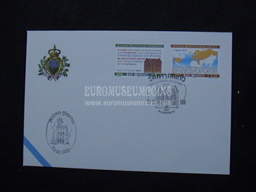 1999 San Marino UPU Busta primo giorno di emissione FDC