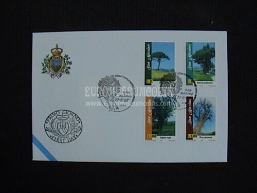 1997 San Marino Alberi Monumentali Busta primo giorno di emissione FDC