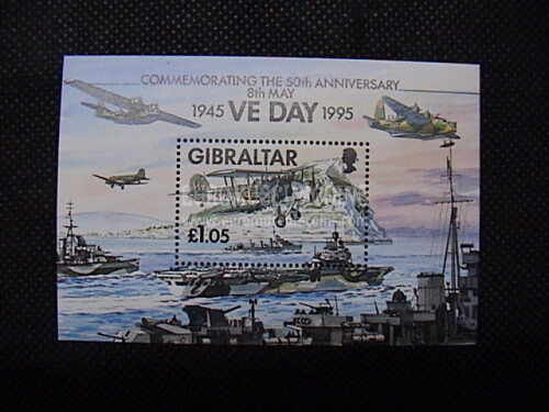 1995 Gibilterra foglietto francobolli : 50° VE DAY