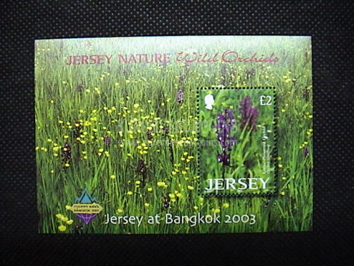 2003 Jersey foglietto francobolli Orchidee selvatiche