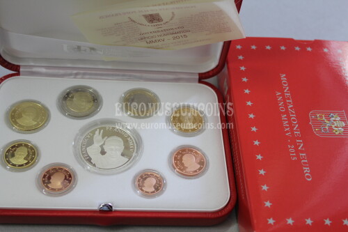 2015 Vaticano divisionale con 20 euro in argento PROOF in COFANETTO ufficiale