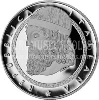 2015 Italia 10 Euro PROOF BRONZI di RIACE in argento con cofanetto  