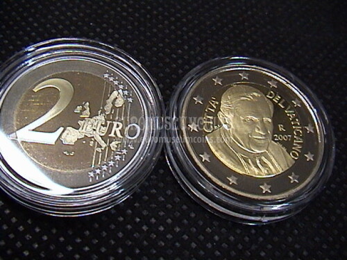 2007 Vaticano 2 EURO proof da set ufficiale