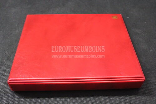 Cartella Tascabile Eco Dena con 6 fogli per monete colore rosso
