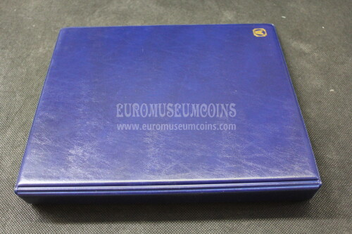 Cartella Tascabile Eco Dena con 6 fogli per monete colore blu