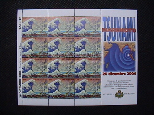2005 minifoglio San Marino : Tsunami