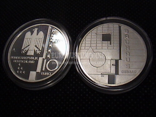 2004 Germania Dessau 10 Euro Proof in argento 