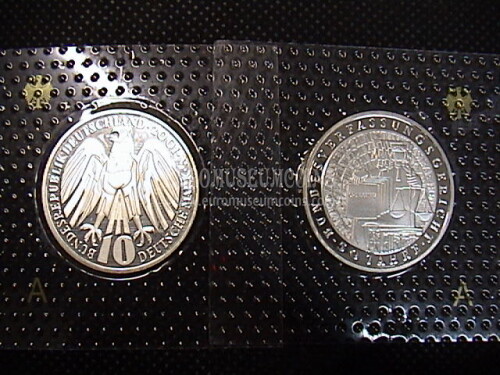 2001 Germania Corte Federale 10 Marchi Proof in argento Zecca A