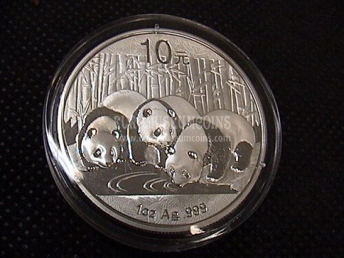 2013 Cina 1 Oncia in argento Panda 10 yuan