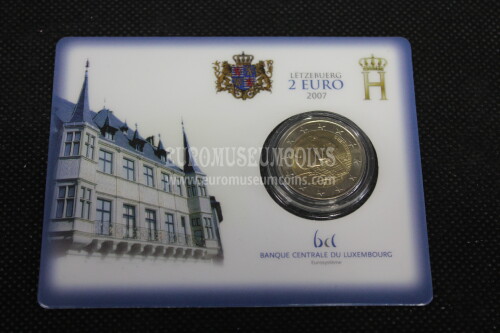 Lussemburgo 2007 Palazzo del Granduca 2 Euro commemorativo in coincard