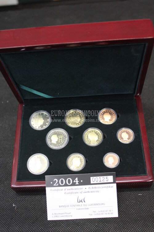 2004 Lussemburgo divisionale PROOF con il 2 euro commemorativo in confezione ufficiale
