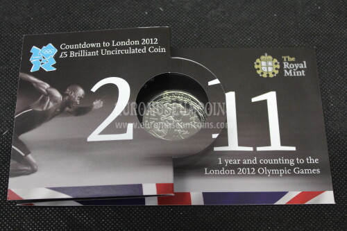 2011 Gran Bretagna 5 Sterline FDC Olimpiadi Londra in confezione