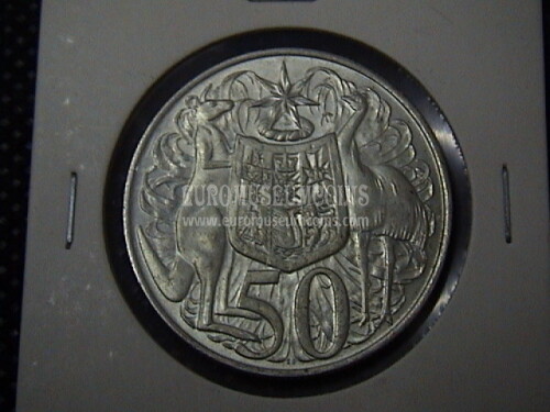 1966 Australia 50 cents in argento 