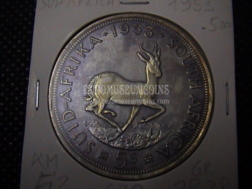 1953 Sud Africa 5 Scellini in argento Elisabetta II
