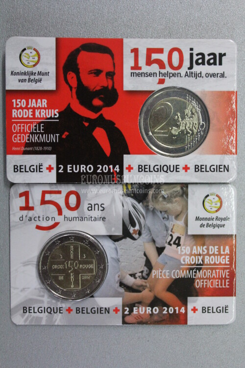 Belgio 2014 Croce Rossa 2 Euro commemorativo in coincard