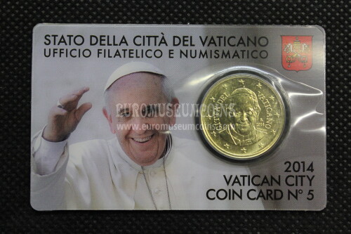 2014 Vaticano Papa Francesco 50 centesimi di euro in coincard n° 5