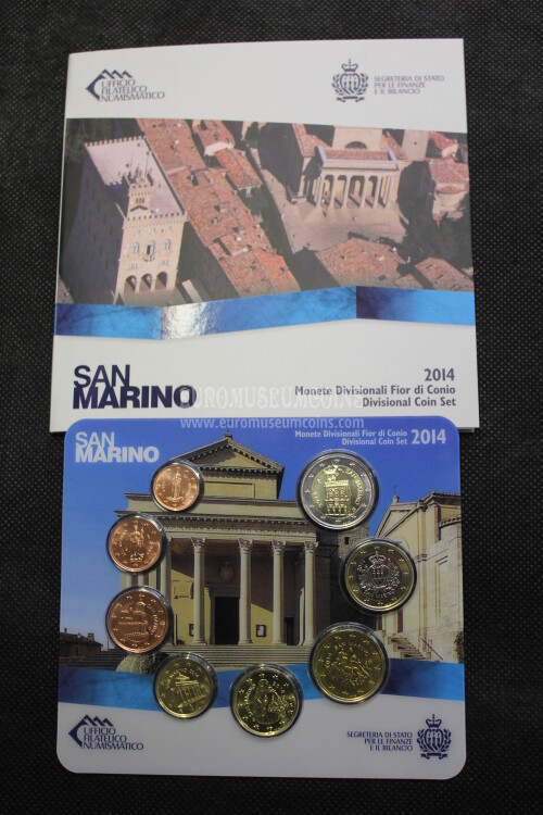 2014 San Marino divisionale FDC 8 monete in confezione ufficiale