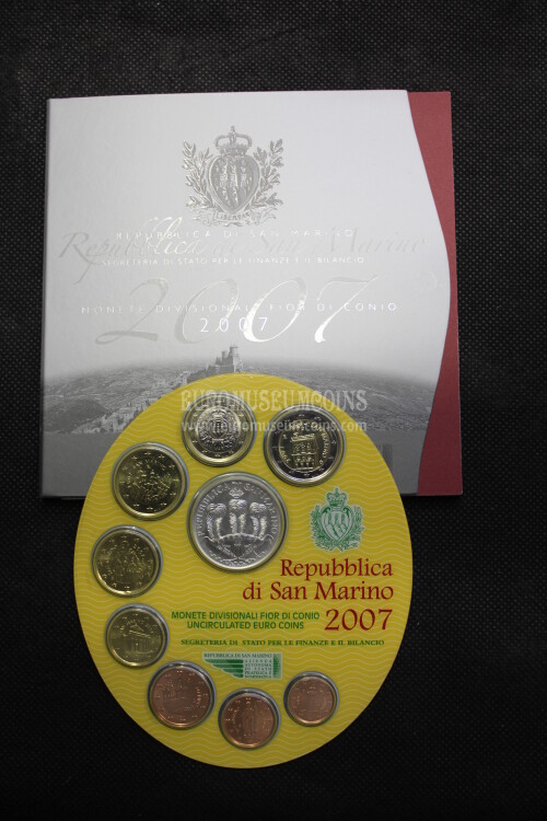2007 San Marino divisionale FDC con il 5 Euro in argento in confezione ufficiale