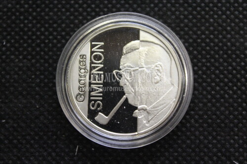 2003 Belgio Georges Simenon 10 Euro in argento PROOF