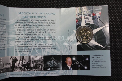 Belgio 2006 Atomium 2 Euro commemorativo in folder