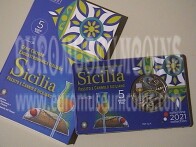 2021 Italia 5 Euro FDC Sicilia Passito e Cannolo Siciliano serie cultura enogastronomica italiana
