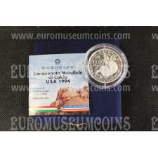 1994 Italia 10000 Lire PROOF Campionato Mondiale di Calcio in argento con cofanetto  