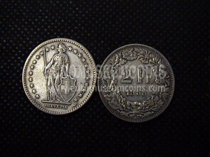 1953 Svizzera 2 Franchi  in argento