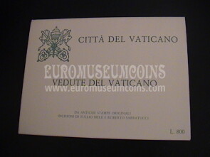 4 Cartoline da Lire 200 con le Vedute del Vaticano