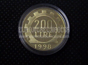 1998 Italia 200 Lire Proof 