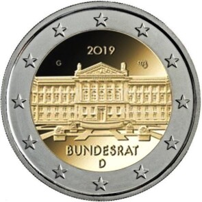 Germania 2019 Bundesrat 2 Euro commemorativi Zecca singola casuale