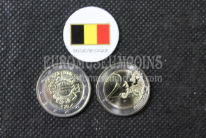Belgio 2012 Decennale TYE 2 Euro commemorativo