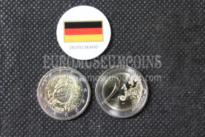 Germania 2012 Decennale TYE 2 Euro commemorativo zecca casuale