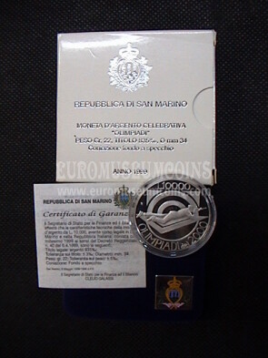 1999 San Marino 10000 Lire San Marino Olimpiadi Sydney argento Proof