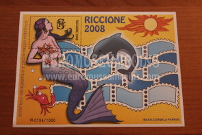 2008 Italia Foglietto Erinnofilo emesso per il Convegno Filatelico di Riccione